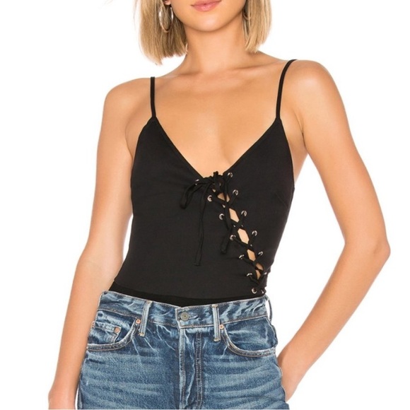 Revolve Lace Up Bodysuit - Picture 1 of 6